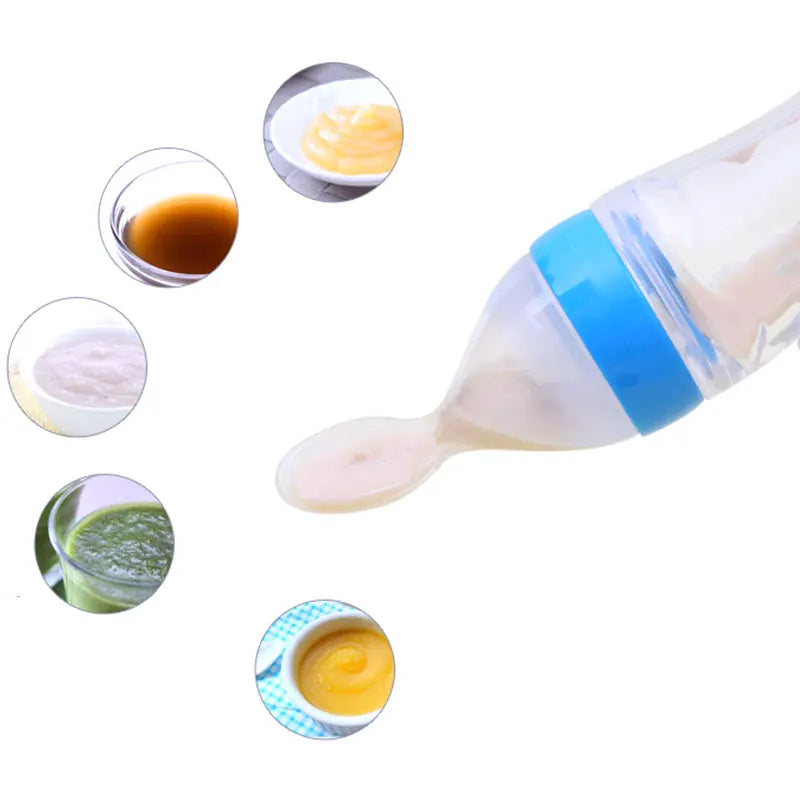 90ML Baby Training Feeder Bottle with Spoon
