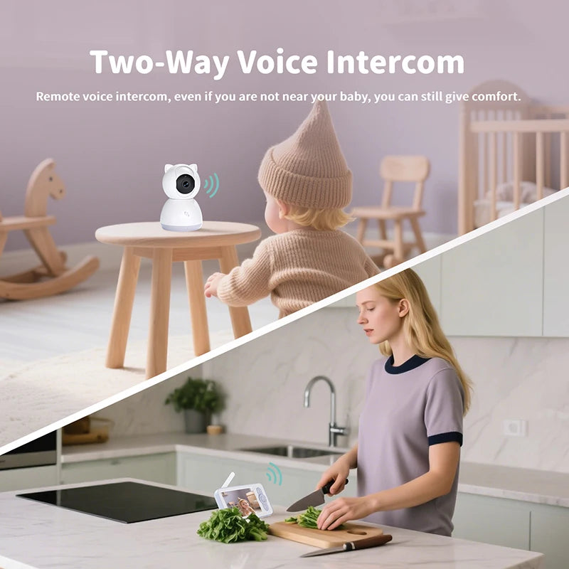 Factory Direct Low Price 5-inch Baby Monitor High Quality Video Baby Monitor Crying Detection Screen 40 Hours Battery Life