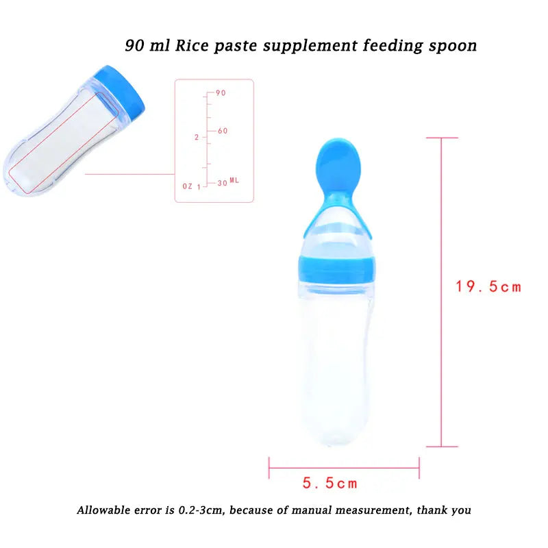 90ML Baby Training Feeder Bottle with Spoon