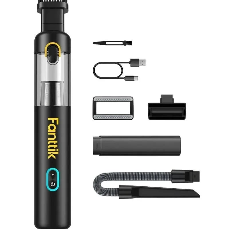 12000Pa/30AW, RobustClean Mini Vacuum with Flexible Hose and Pet Brush,Slim V8 Mate Cordless Car Vacuum High Power,