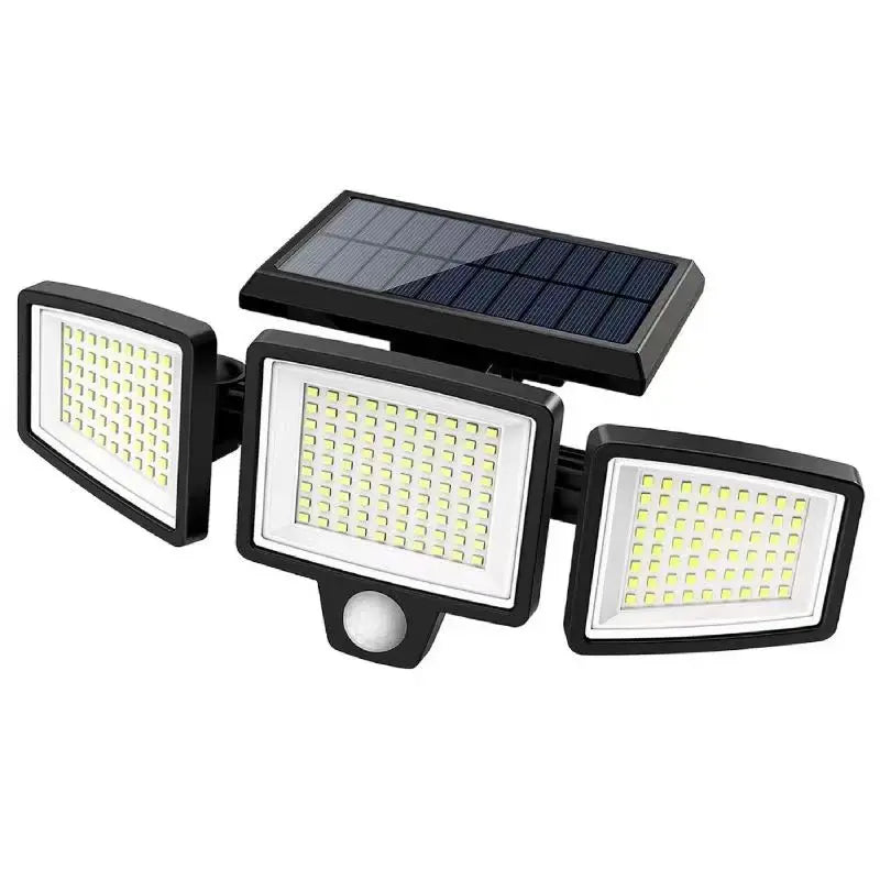 Outdoor Solar Lamp Body Induction Lamp Black Plastic Waterproof 210 LED Home Party Four-Side Lighting Wall Lamp