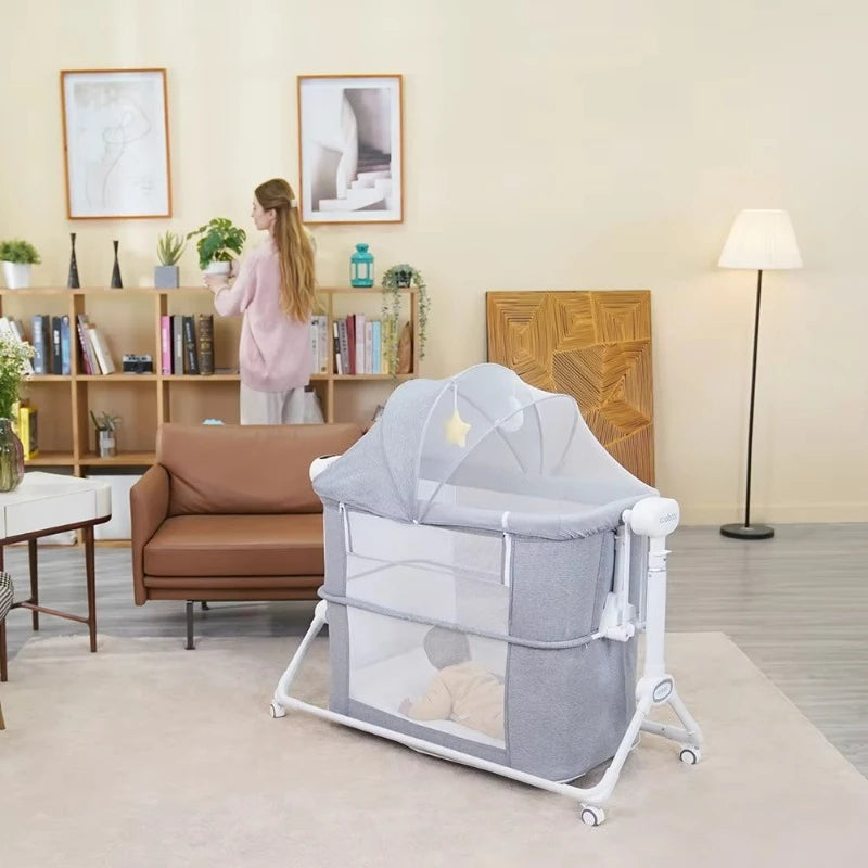 P763D02 Cool portable crib Electric crib with mosquito net and toys