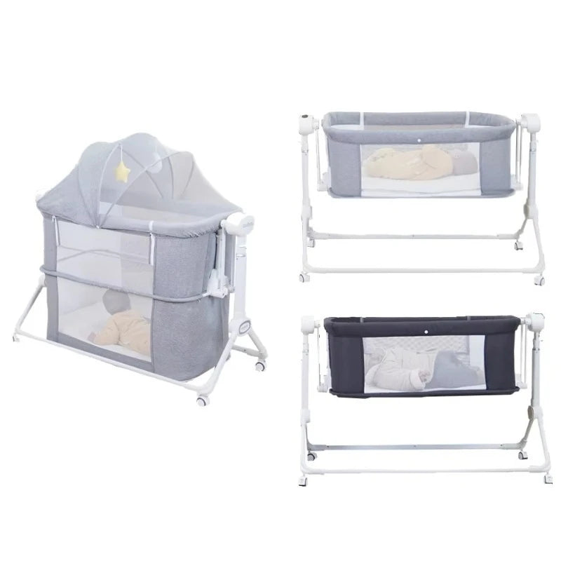 P763D02 Cool portable crib Electric crib with mosquito net and toys