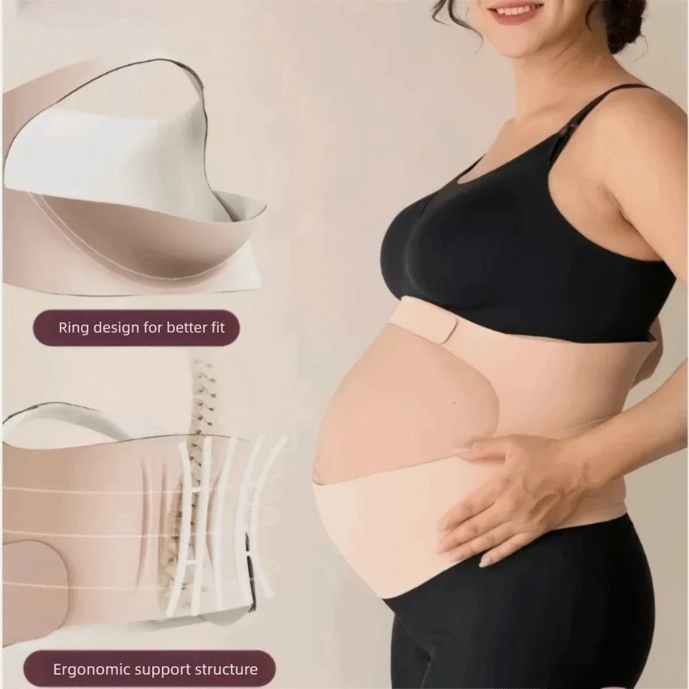 New One-Piece Maternity Belt Waist Care Thin Back Clothes Belt Adjustable Maternity Abdomen Brace Protector Pregnancy Support