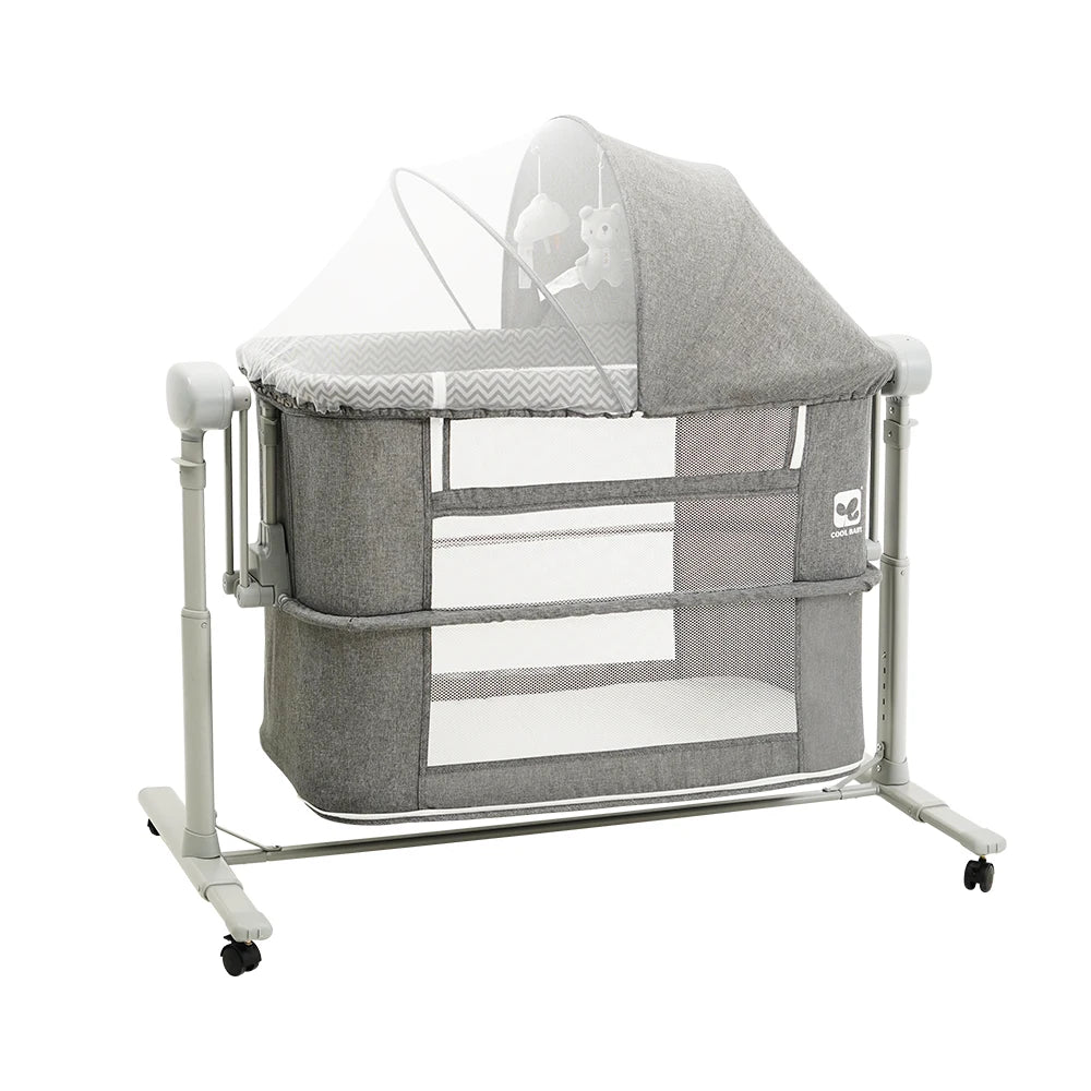 P763D02 Cool portable crib Electric crib with mosquito net and toys