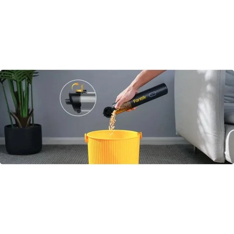 12000Pa/30AW, RobustClean Mini Vacuum with Flexible Hose and Pet Brush,Slim V8 Mate Cordless Car Vacuum High Power,