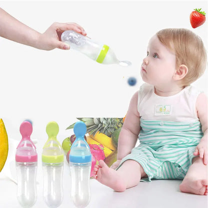 90ML Baby Training Feeder Bottle with Spoon