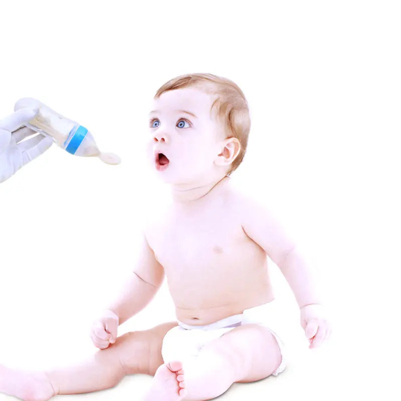 90ML Baby Training Feeder Bottle with Spoon