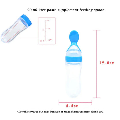 90ML Baby Training Feeder Bottle with Spoon