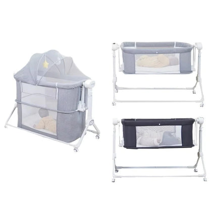 P763D02 Cool portable crib Electric crib with mosquito net and toys