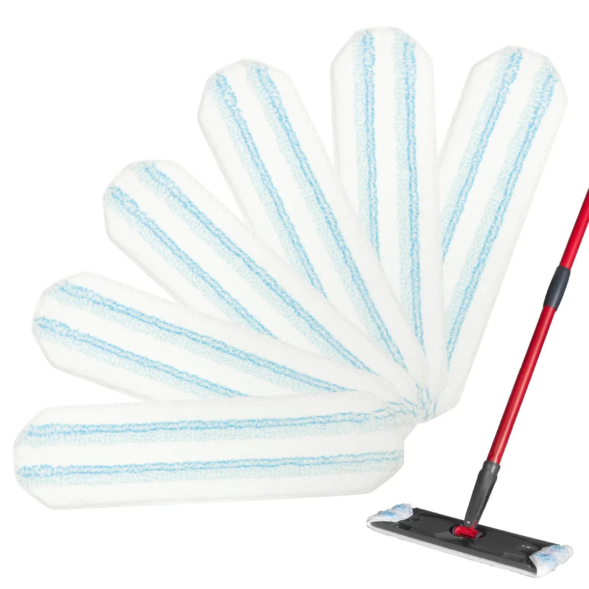 4/8 Pcs Replacement Rags for Vileda H2prO/O-Cedar H2prO Flat Mop System,Washable Reusable Microfiber Mop Pad