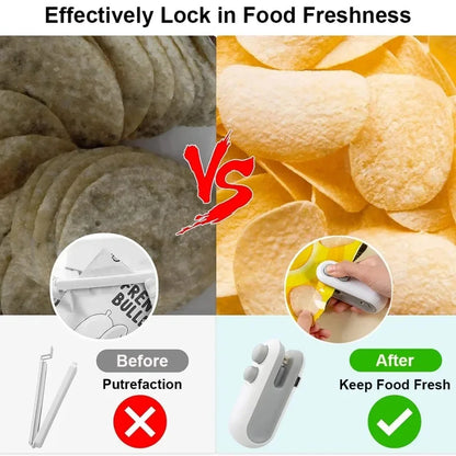 Sealing Machine - Mini Heat Bag Sealer, Portable Handheld Plastic Bag Sealing Tool, Rechargeable Mini Thermal Sealer for Bags