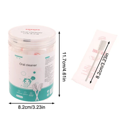 30 stks/doos Baby Tongreiniger Wegwerp Gaas Tandenborstel Papieren Staaf Orale Cleaner Borstel Voor Pasgeboren Mondverzorging Stok Tandheelkundige Zorg